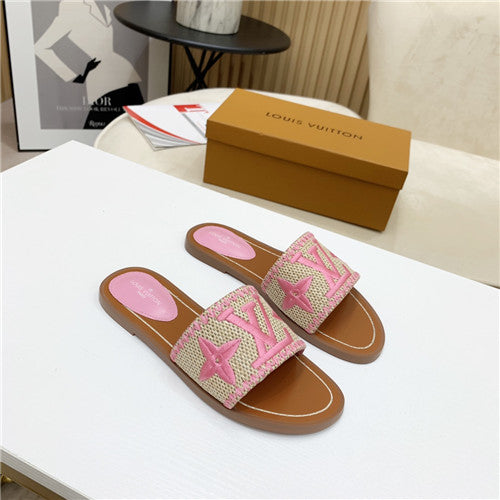 High Quality Luxury LV Flat Sandals Womens