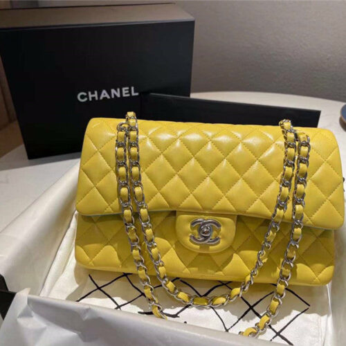 High Quality Luxury Chanel CF 25 Flip Bag Yellow