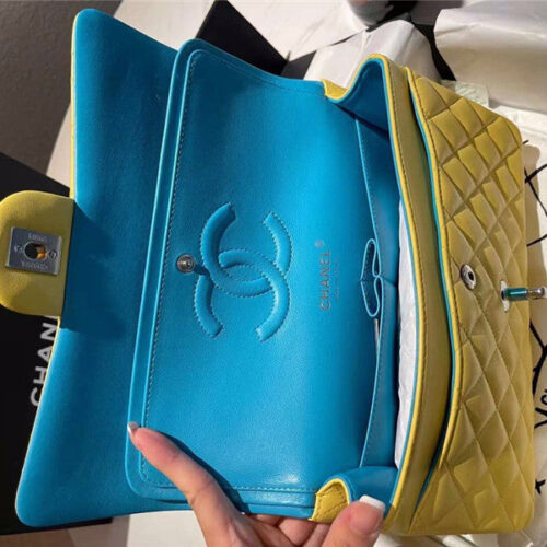 High Quality Luxury Chanel CF 25 Flip Bag Yellow product detail