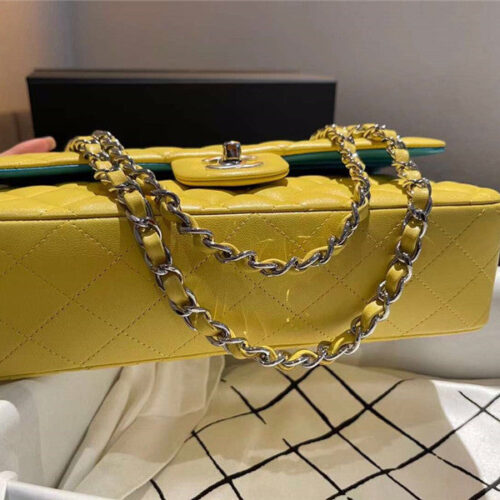 High Quality Luxury Chanel CF 25 Flip Bag Yellow alternate view