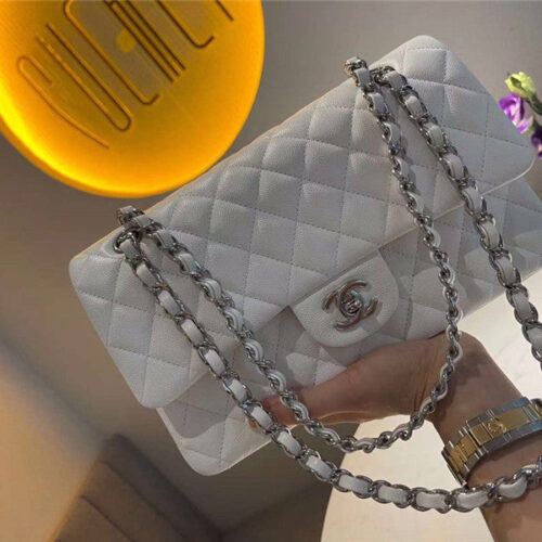 High Quality Luxury Chanel CF 25 Flip Bag White product detail