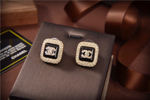 High Quality Luxury Chanel Square Earrings alternate view