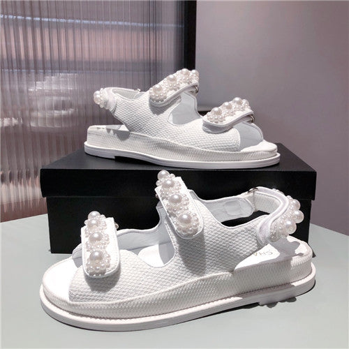 High Quality Luxury Chanel Flat Sandals Womens – Style 95782 alternate view