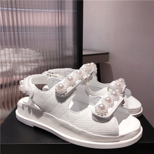 High Quality Luxury Chanel Flat Beach Shoes Sandals – Style 37094 alternate view