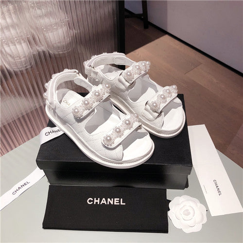 High Quality Luxury Chanel Flat Beach Shoes Sandals – Style 37094