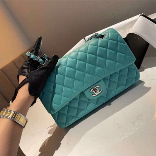 High Quality Luxury Chanel CF 25 Tiffany Green Flip Bag alternate view