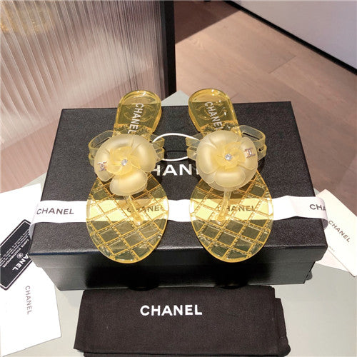 High Quality Luxury Chanel Flat Transparent Sandals alternate view