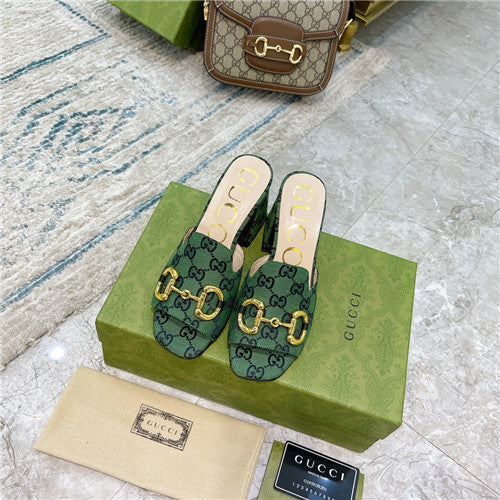 High Quality Luxury Gucci Horsebit Block Heel Sandals – Style 66387 product detail