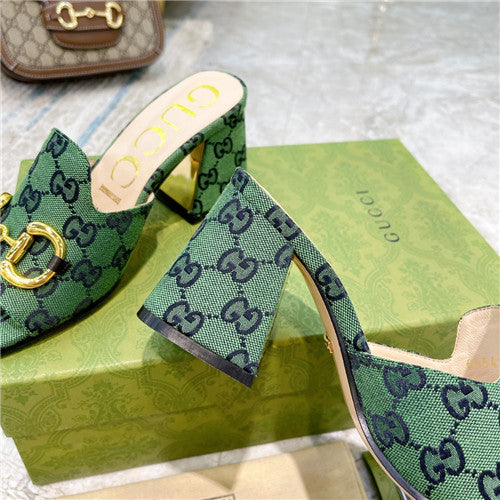High Quality Luxury Gucci Horsebit Block Heel Sandals – Style 66387 product detail