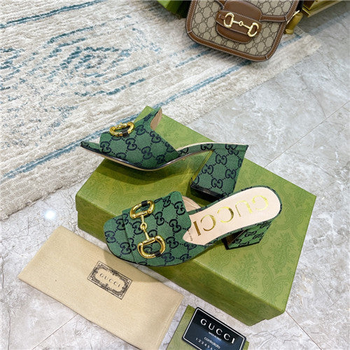 High Quality Luxury Gucci Horsebit Block Heel Sandals – Style 66387