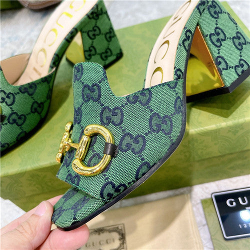 High Quality Luxury Gucci Horsebit Block Heel Sandals – Style 66387 product detail