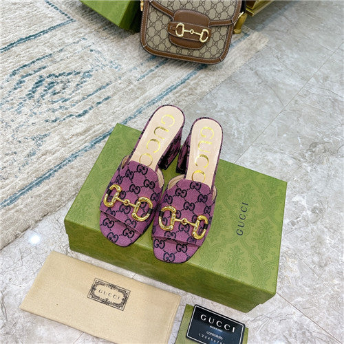 High Quality Luxury Gucci Horsebit Block Heel Sandals – Style 68083 product detail