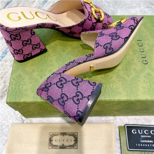 High Quality Luxury Gucci Horsebit Block Heel Sandals – Style 68083 product detail