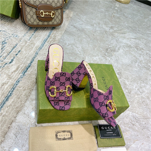 High Quality Luxury Gucci Horsebit Block Heel Sandals – Style 68083 product detail