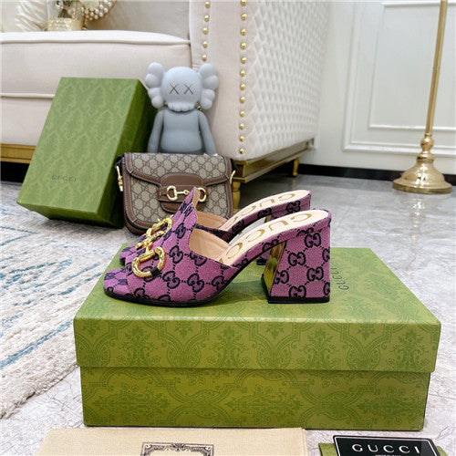 High Quality Luxury Gucci Horsebit Block Heel Sandals – Style 68083 product detail
