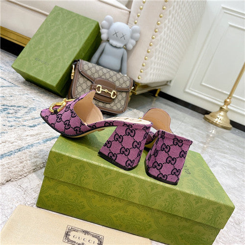 High Quality Luxury Gucci Horsebit Block Heel Sandals – Style 68083 product detail