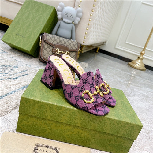 High Quality Luxury Gucci Horsebit Block Heel Sandals – Style 68083