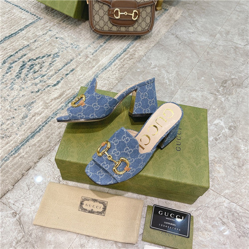 High Quality Luxury Gucci Horsebit Block Heel Sandals – Style 02547