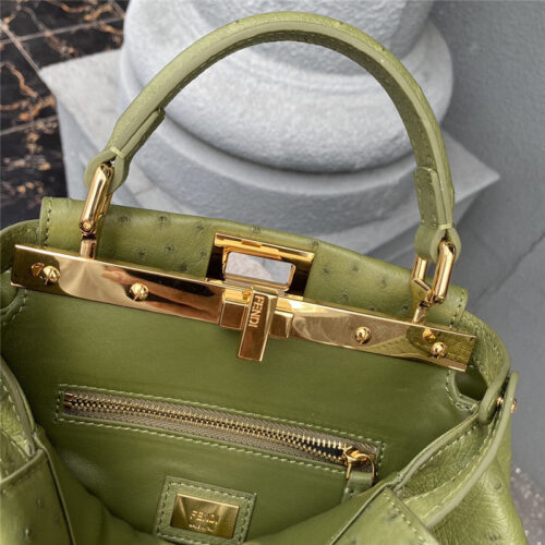 High Quality Luxury Fendi Ostrich Leather Peekaboo Bag – Style 32597 product detail