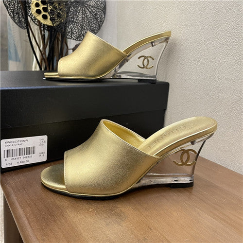 High Quality Luxury Chanel Wedge Sandals – Style 09126