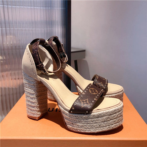 High Quality Luxury Louis Vuitton Block Heel Sandals alternate view