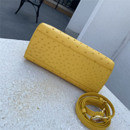 High Quality Luxury Fendi Ostrich Leather Peekaboo Bag – Style 32599 product detail