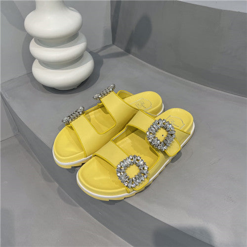 High Quality Luxury Roger Vivier Diamond Buckle Slippers – Style 70516