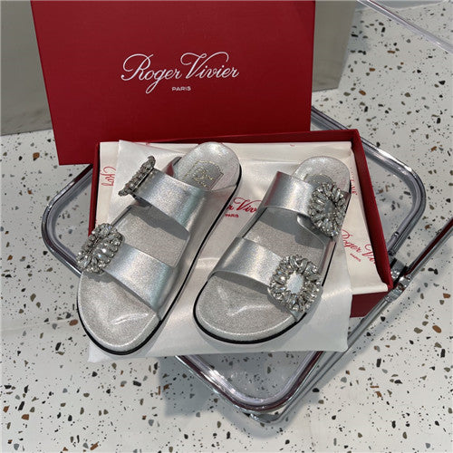 High Quality Luxury Roger Vivier Diamond Buckle Slippers – Style 68820 alternate view