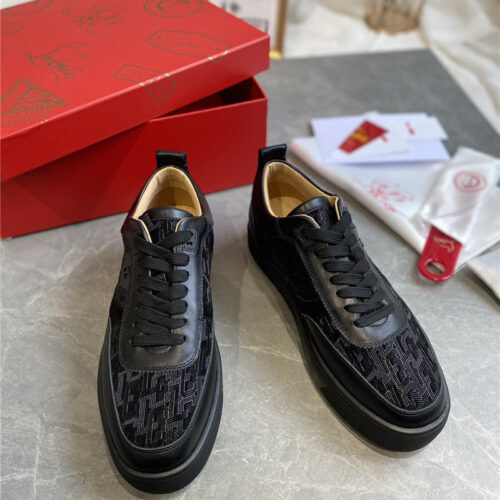 High Quality Luxury Christian Louboutin Louis Junior Spikes Sneakers – Style 28756