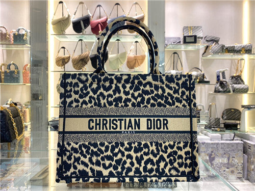 High Quality Luxury Dior Book Tote Bag Leopard Small product detail