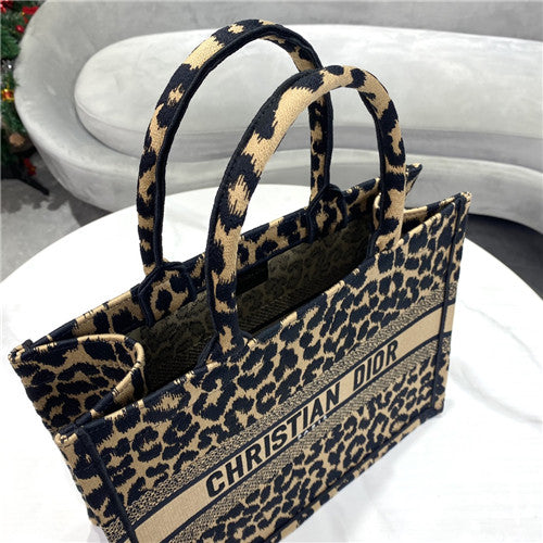High Quality Luxury Dior Book Tote Bag Leopard Small product detail