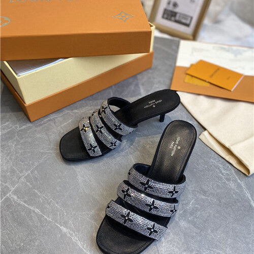 High Quality Luxury LV High Heel Slippers alternate view