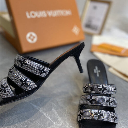 High Quality Luxury LV High Heel Slippers product detail
