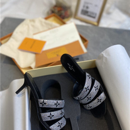 High Quality Luxury LV High Heel Slippers product detail