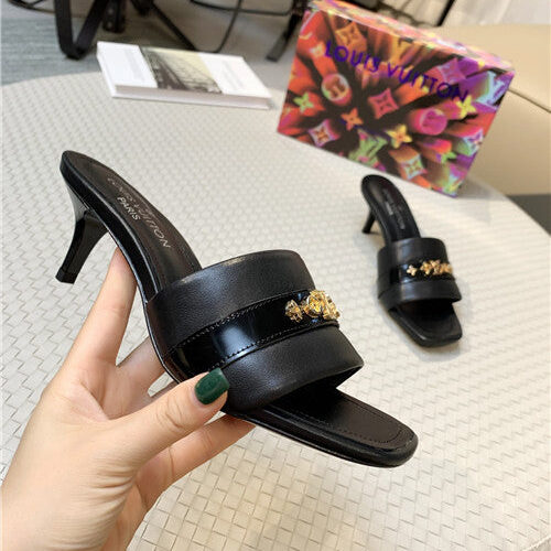 High Quality Luxury Louis Vuitton High Heel Slippers product detail