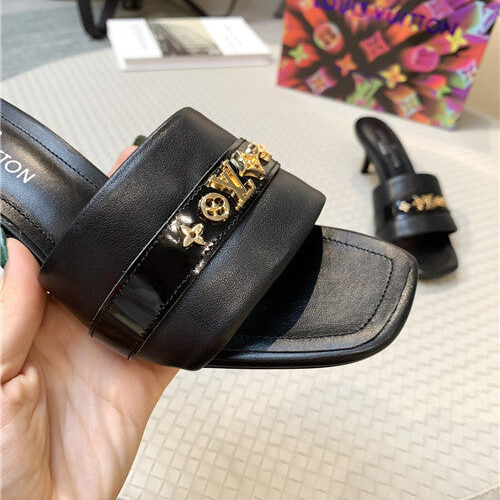 High Quality Luxury Louis Vuitton High Heel Slippers product detail