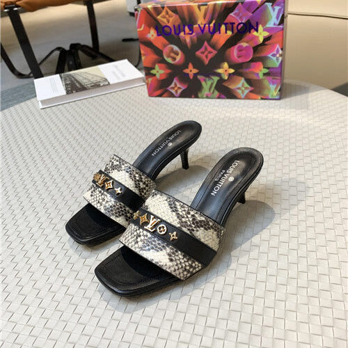 High Quality Luxury Louis Vuitton High Heel Slippers – Style 39331