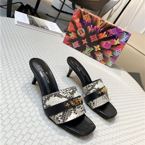 High Quality Luxury Louis Vuitton High Heel Slippers – Style 39331 alternate view