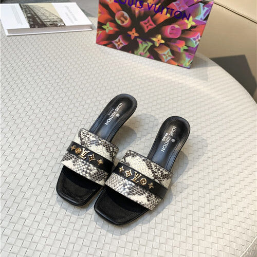 High Quality Luxury Louis Vuitton High Heel Slippers – Style 39331 product detail