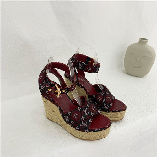 High Quality Luxury Louis Vuitton Starboard Wedge Sandals – Style 24707