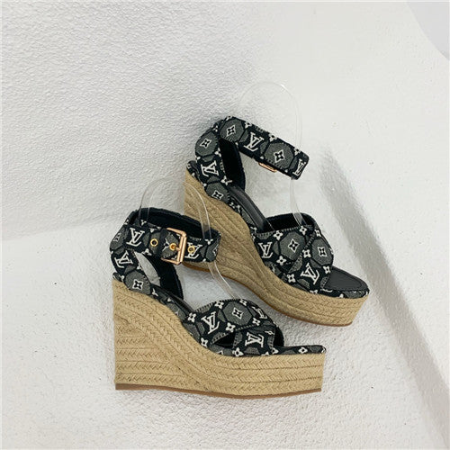 High Quality Luxury Louis Vuitton Starboard Wedge Sandals alternate view