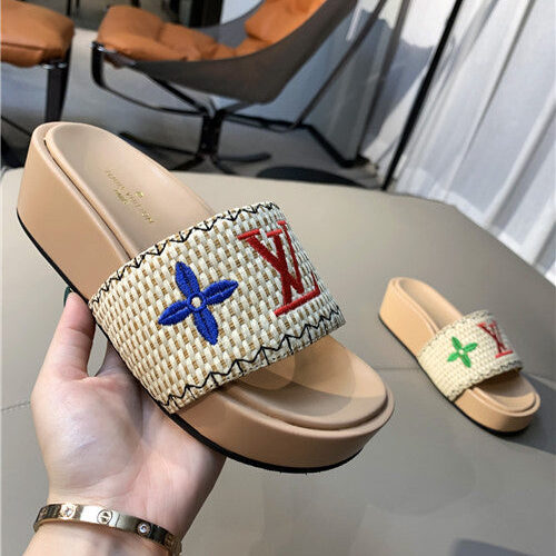 High Quality Luxury LV Jumbo Platform Mule Slippers product detail