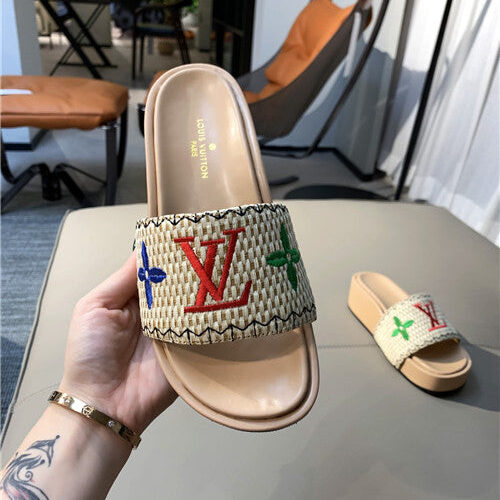 High Quality Luxury LV Jumbo Platform Mule Slippers product detail