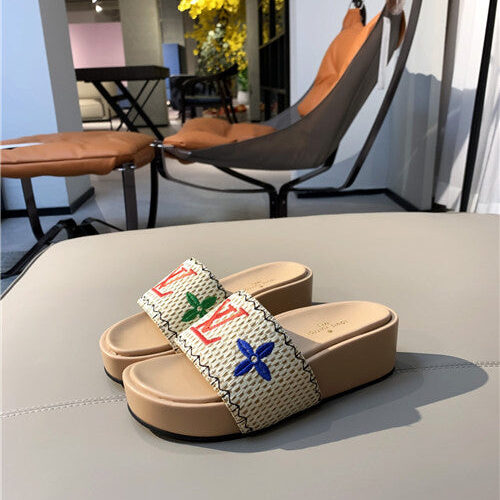 High Quality Luxury LV Jumbo Platform Mule Slippers alternate view