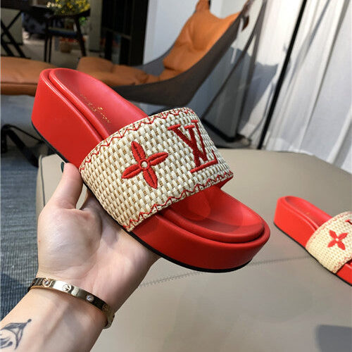 High Quality Luxury LV Jumbo Platform Mule Slippers – Style 91939 product detail