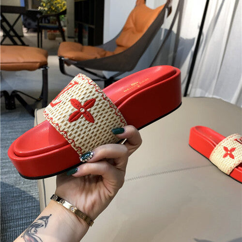 High Quality Luxury LV Jumbo Platform Mule Slippers – Style 91939 product detail