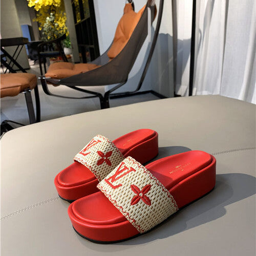 High Quality Luxury LV Jumbo Platform Mule Slippers – Style 91939 product detail