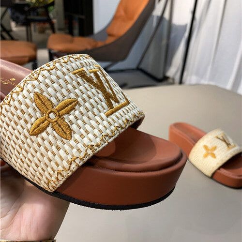 High Quality Luxury LV Jumbo Platform Mule Slippers – Style 90243 product detail
