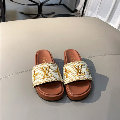 High Quality Luxury LV Jumbo Platform Mule Slippers – Style 90243 alternate view