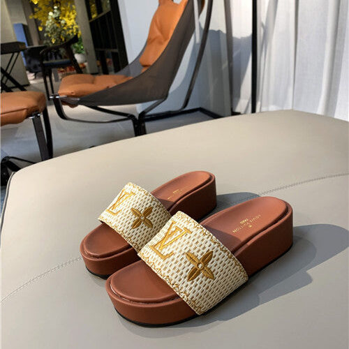 High Quality Luxury LV Jumbo Platform Mule Slippers – Style 90243 product detail